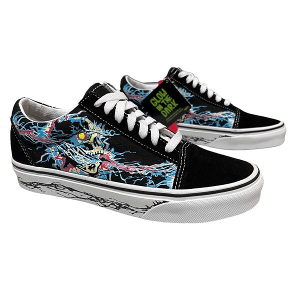 VANS Other - Vans Old Skool Mens 5 Zap Low Glow in the Dark Skull x House of Terror Haunted